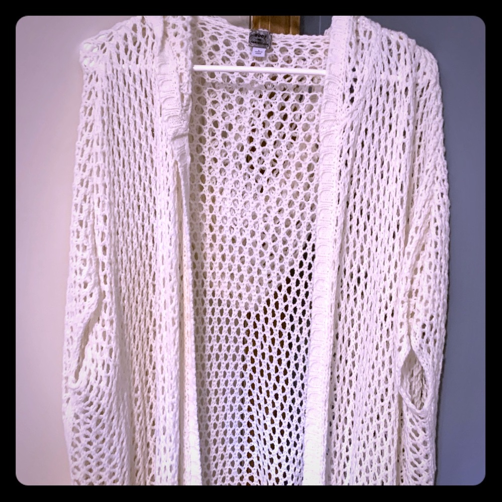 Long knit cardigan